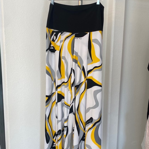 Eva Varro Colorful Logo Print Palazzo Pants - Picture 1 of 4